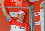 Kim Kirchen sur le podium final du Tour de Suisse 2007